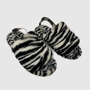 Ugg Fluff Yeah Slide Zebra Slipper